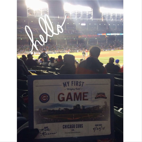 My First Cubs Game | Gluten-free Pearls